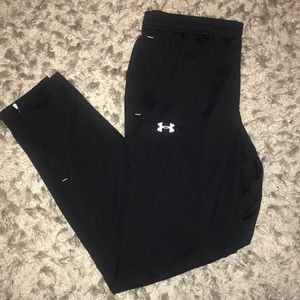 Under Armour black fitted sweatpants.